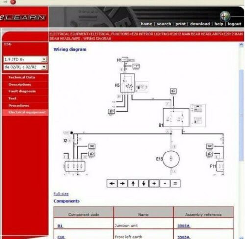 Alfa Romeo 156 (eLEARN) Official Workshop Repair Manual