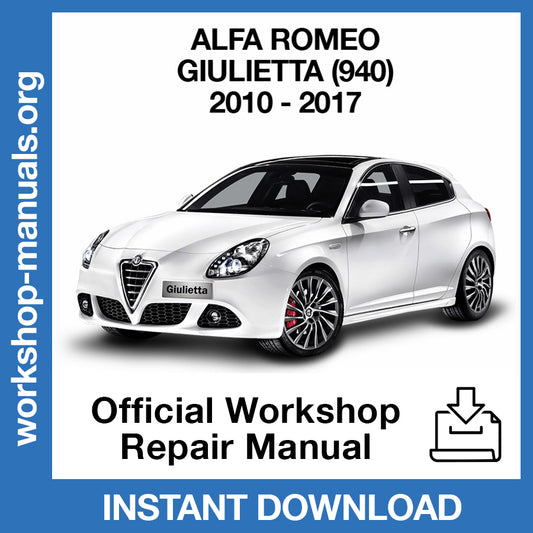 Alfa Romeo Giulietta (2010-2017) Official Workshop Repair Manual