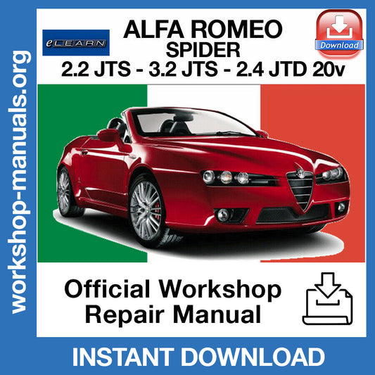 Alfa Romeo Spider (eLEARN) Official Workshop Repair Manual