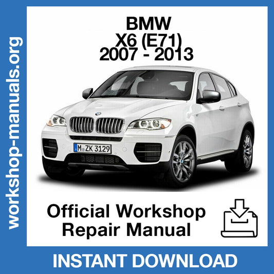 BMW X6 E71 (2007-2013) Official Workshop Repair Manual