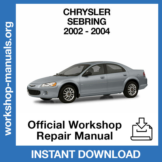 Chrysler Sebring (2002-2004) Official Workshop Repair Manual