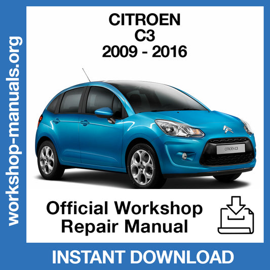 Citroen C3 (2009-2016) Official Workshop Repair Manual