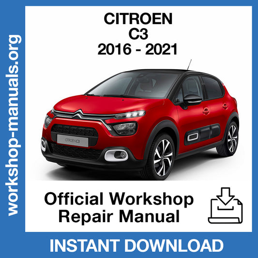 Citroen C3 (2016-2021) Official Workshop Repair Manual