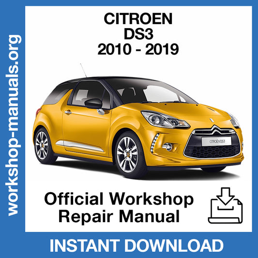 Citroen DS3 (2010-2019) Official Workshop Repair Manual