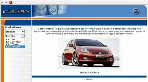 Fiat Bravo 198 (2007-2014) eLEARN Official Workshop Repair Manual