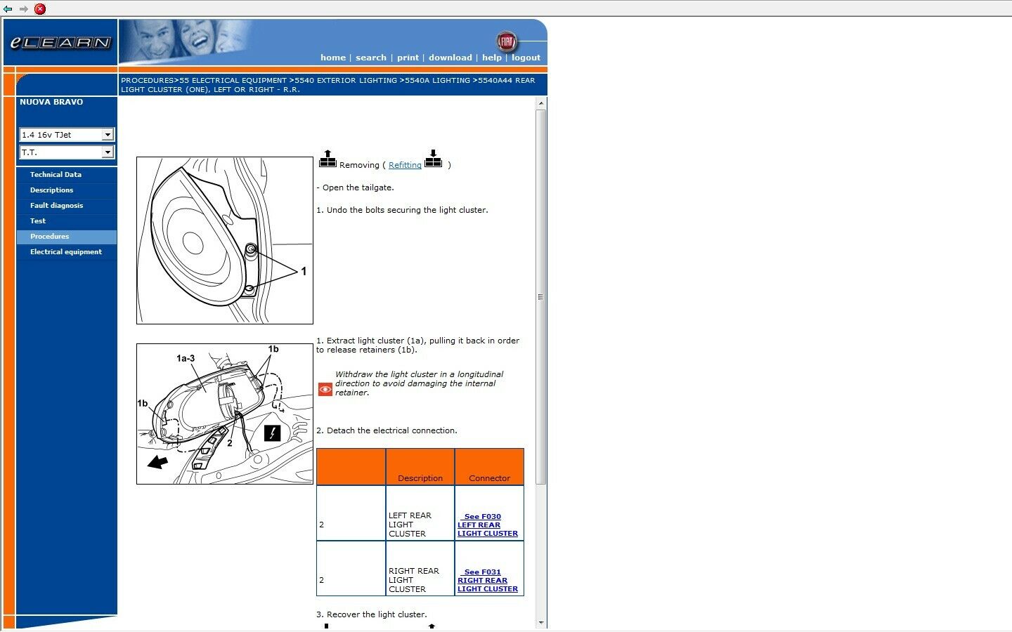 Fiat Bravo 198 (2007-2014) eLEARN Official Workshop Repair Manual