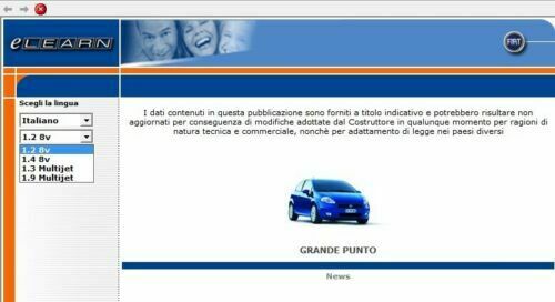 Fiat Grande Punto (2003-2012) eLEARN Official Workshop Repair Manual