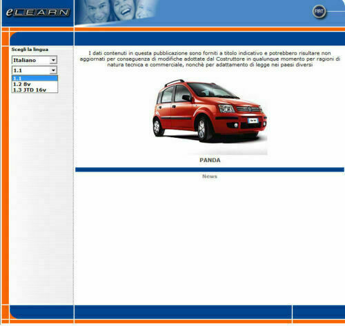 Fiat Panda MK2 (2003-2013) eLEARN Official Workshop Repair Manual