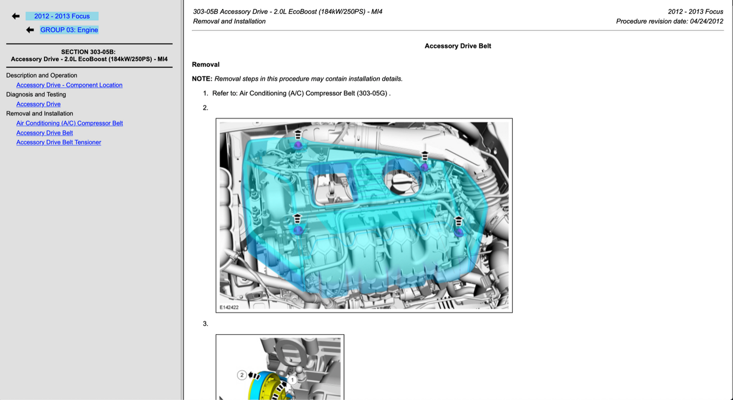 Ford Focus (2012-2014) Official Workshop Repair Manual