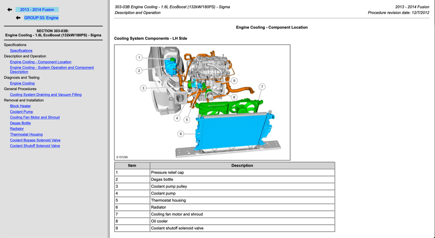 Ford Fusion Hybrid - Energi (2013-2014) Official Workshop Repair Manual