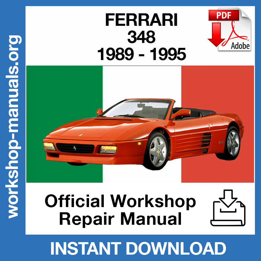 Ferrari 348 (1989-1995) Official Workshop Repair Manual