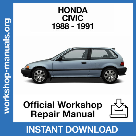 Honda Civic (1988-1991) Official Workshop Repair Manual