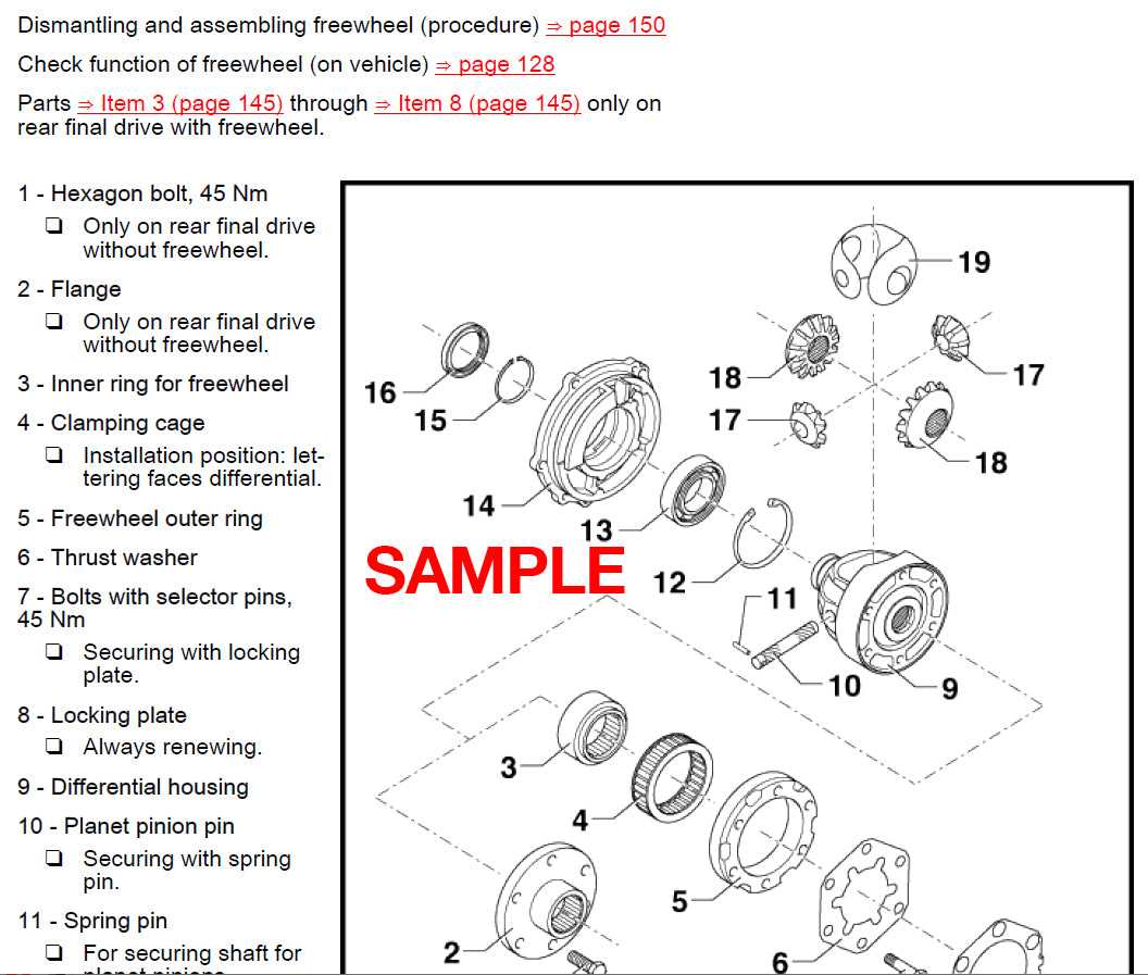 Seat Toledo (1999-2004) Official Workshop Repair Manual