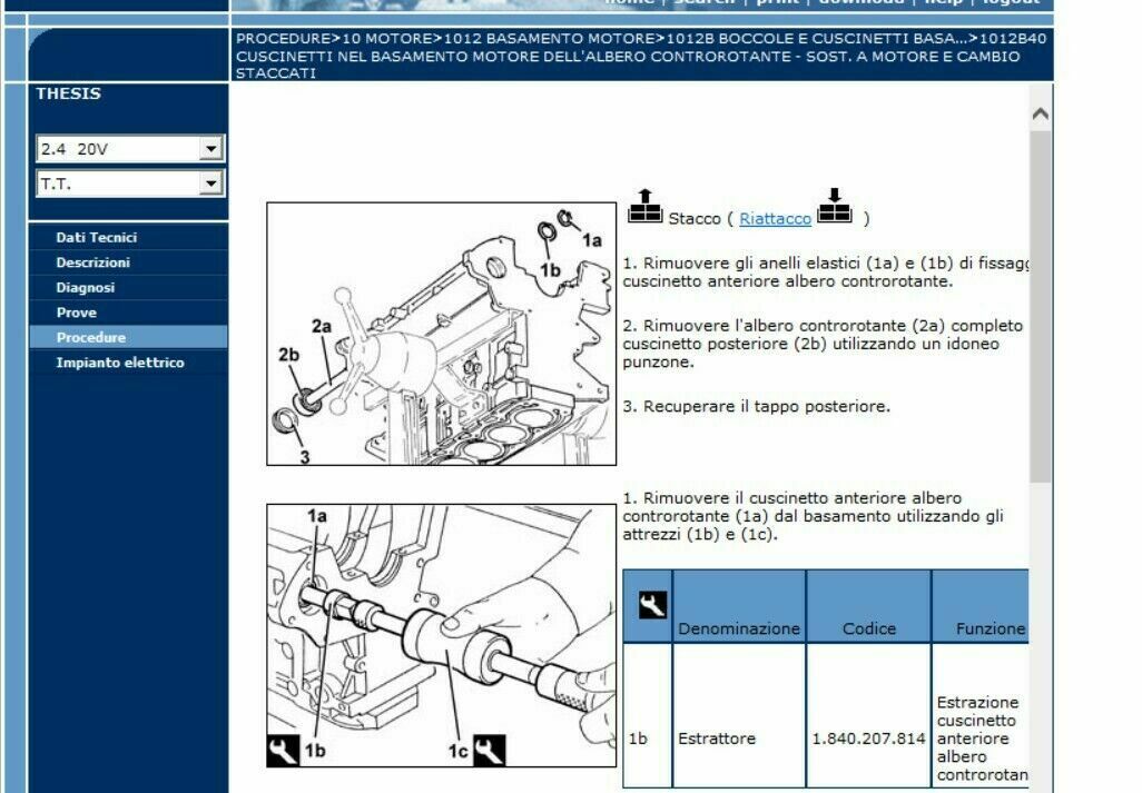 Lancia Thesis (eLEARN) Official Workshop Repair Manual