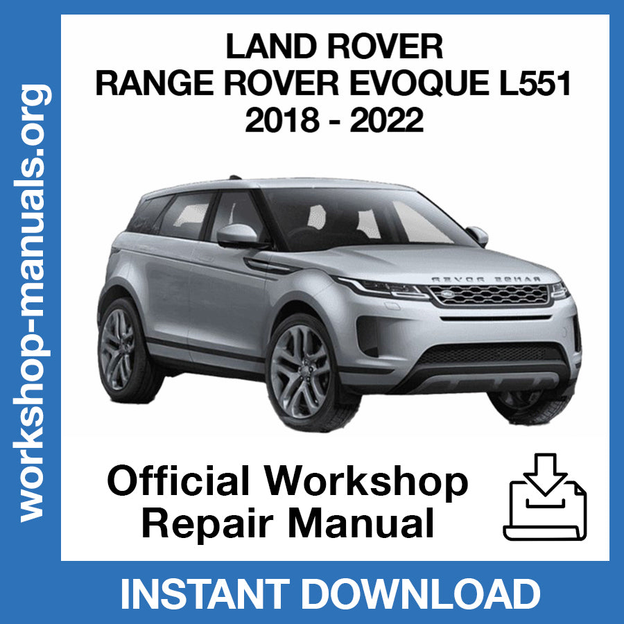 Land Rover Range Rover Evoque L551 (2018-2022) Official Workshop Repair Manual