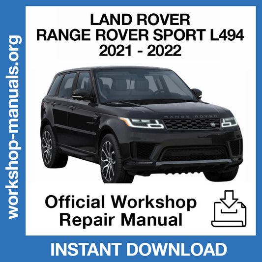 Land Rover Range Rover Sport L494 (2021-2023) Official Workshop Repair Manual