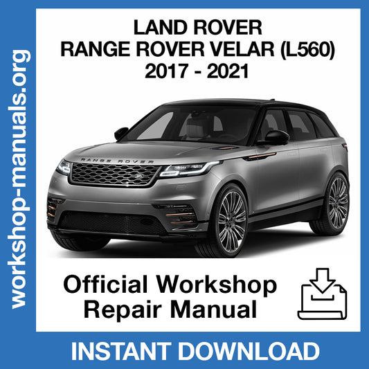 Land Rover Range Rover Velar L560 (2017-2021) Official Workshop Repair Manual