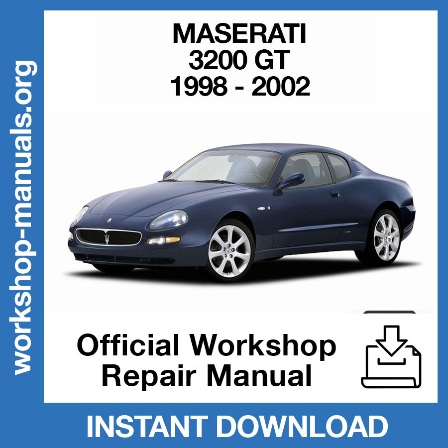 Maserati 3200 GT (1998-2002) Official Workshop Repair Manual
