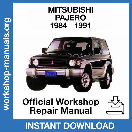Mitsubishi Pajero (1984-1991) Official Workshop Repair Manual