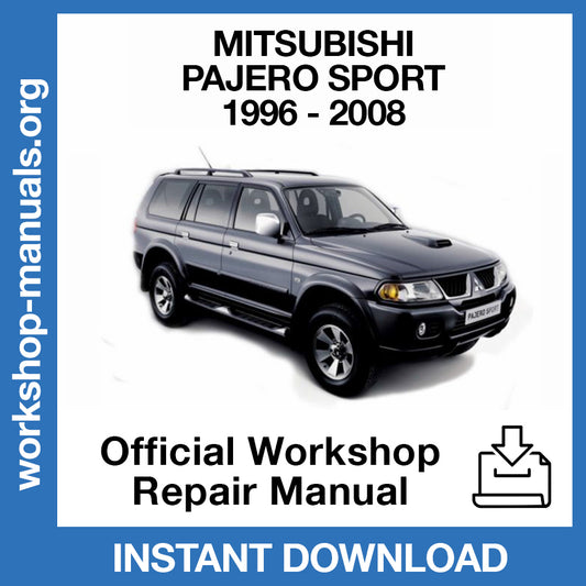 Mitsubishi Pajero Sport (1996-2008) Official Workshop Repair Manual