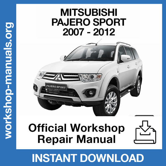 Mitsubishi Pajero Sport (2007-2012) Official Workshop Repair Manual