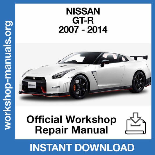 Nissan GT-R R35 (2007-2014) Official Workshop Repair Manual
