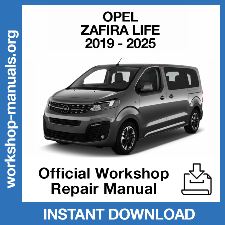 Opel Zafira Life (2019-2025) Official Workshop Repair Manual