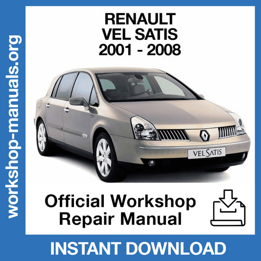 Renault Vel Satis (2001-2008) Official Workshop Repair Manual