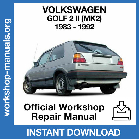 Volkswagen Golf MK2 (1983-1992) Official Workshop Repair Manual