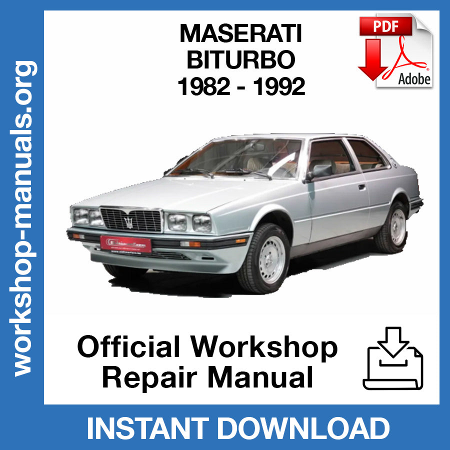 Maserati Biturbo (1982-1992) Official Workshop Repair Manual