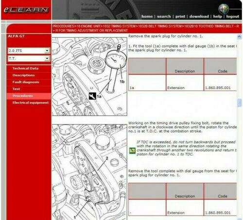 Alfa Romeo GT (2003-2010) (eLEARN) Official Workshop Repair Manual