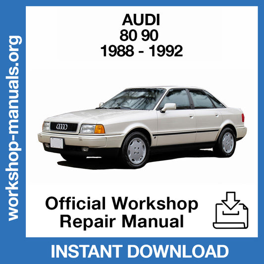 Audi 80 90 (1988-1992) Official Workshop Repair Manual