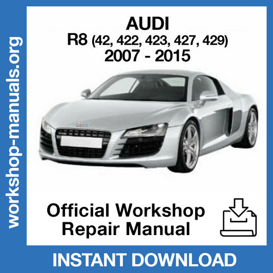 Audi R8 (2007-2015) Official Workshop Repair Manual