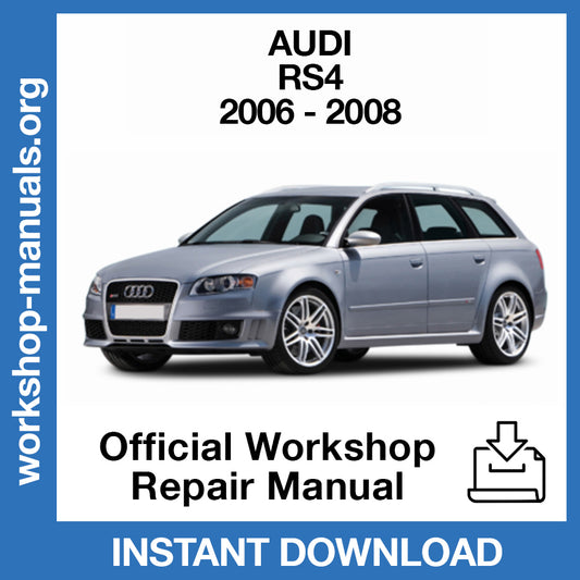 Audi RS4 B7 (2006-2008) Official Workshop Repair Manual