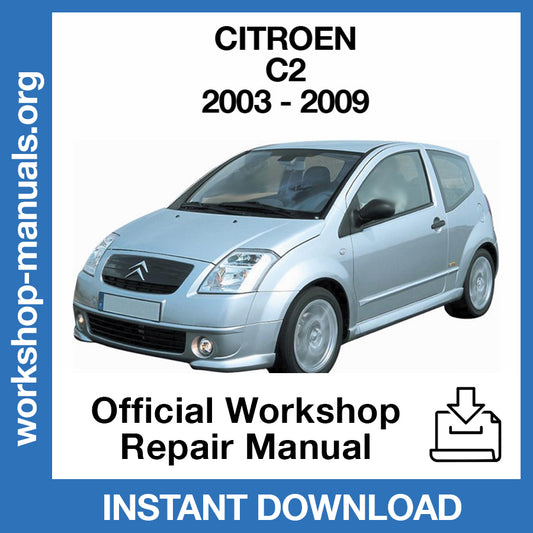 Citroen C2 (2003-2009) Official Workshop Repair Manual