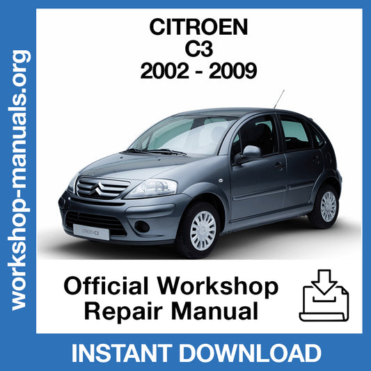 Citroen C3 (2002-2009) Official Workshop Repair Manual