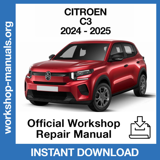 Citroen C3 (2024-2025) Official Workshop Repair Manual