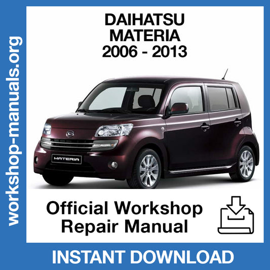 Daihatsu Materia M400 (2006-2013) Official Workshop Repair Manual