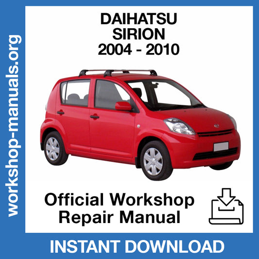 Daihatsu Sirion M300 (2004-2010) Official Workshop Repair Manual