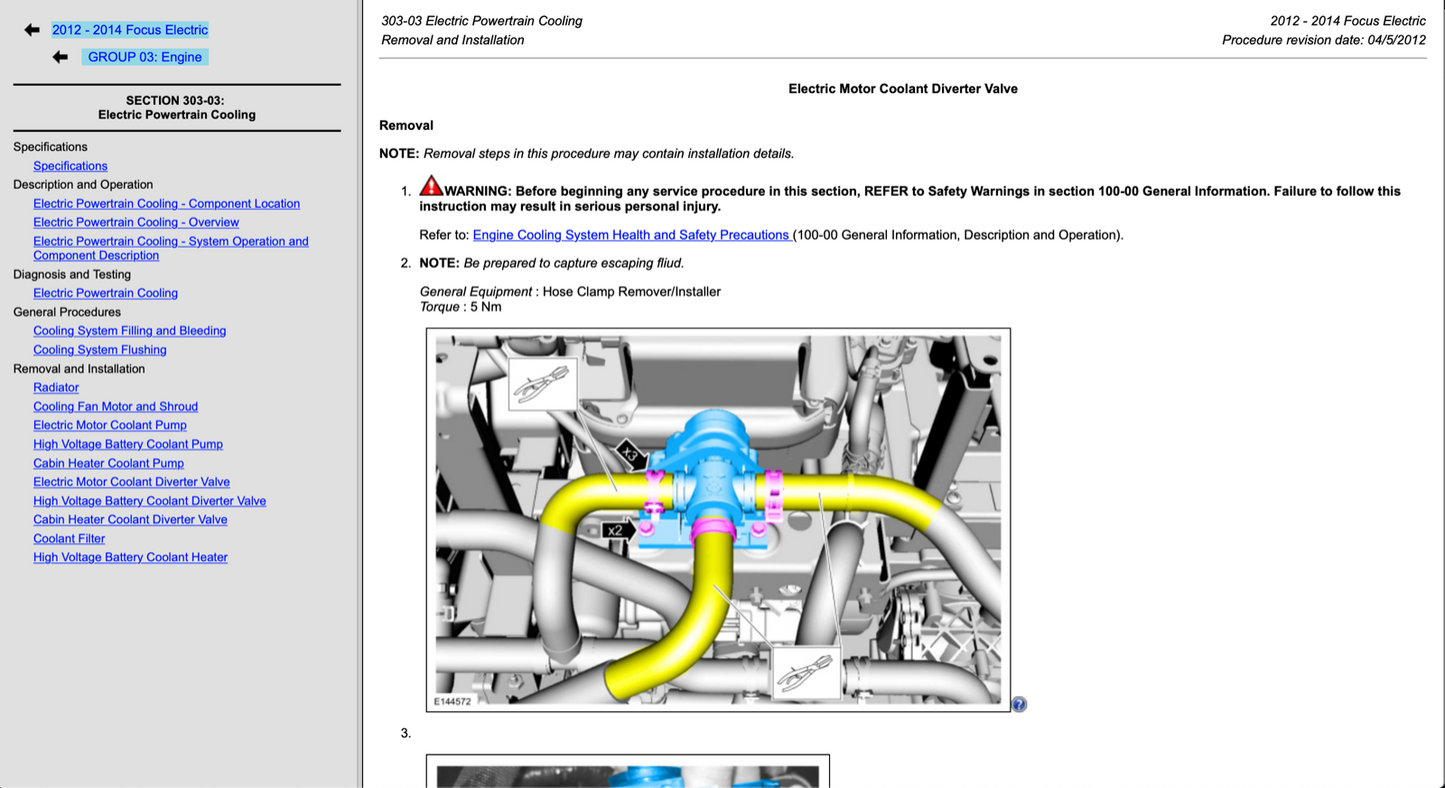 Ford Focus Electric (2012-2014) Official Workshop Repair Manual