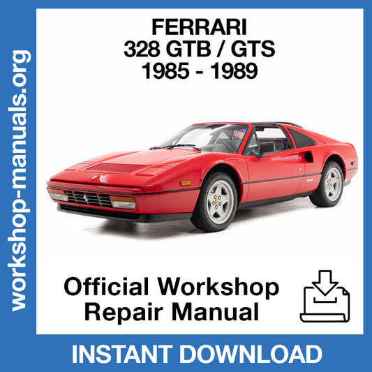 Ferrari 328 GTB GTS (1985-1989) Official Workshop Repair Manual