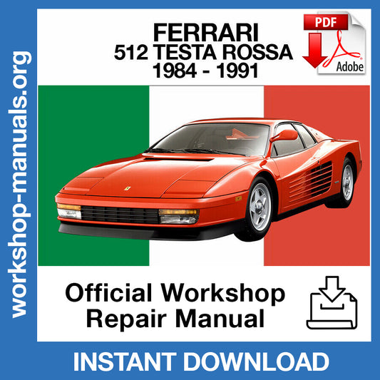 Ferrari 512 Testa Rossa (1984-1991) Official Workshop Repair Manual