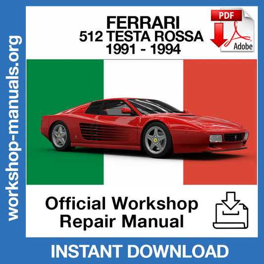 Ferrari 512 Testa Rossa (1991-1994) Official Workshop Repair Manual