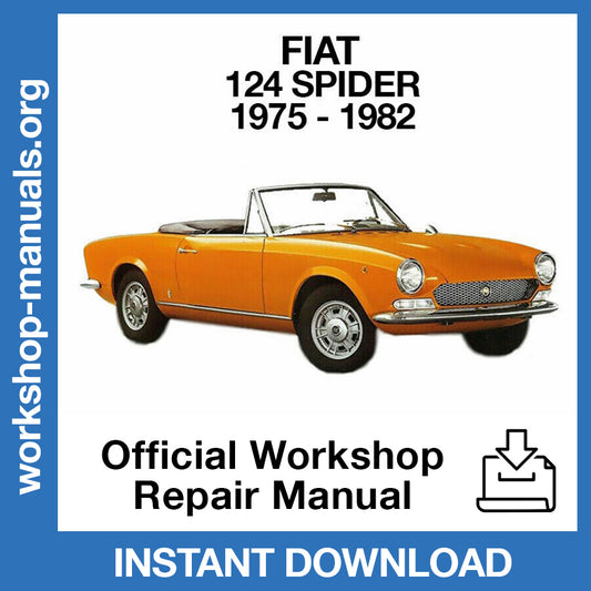Fiat 124 Spider (1975-1982) Official Workshop Repair Manual