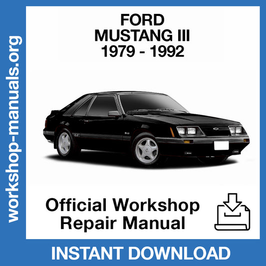 Ford Mustang 3 (1979-1992) Official Workshop Repair Manual
