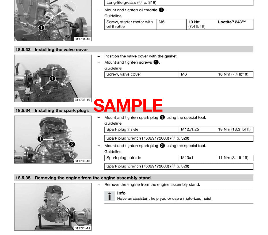 Husqvarna TE 125 (2014) Official Workshop Repair Manual