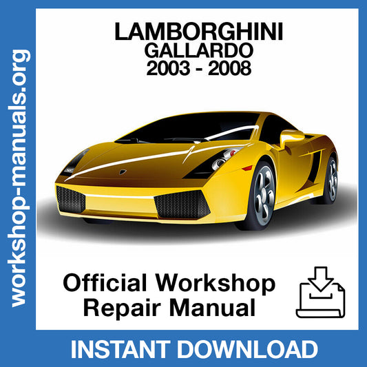 Lamborghini Gallardo (2003-2008) Official Workshop Repair Manual