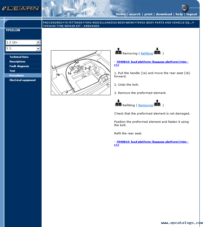 Lancia Y (2003-2007) (eLEARN) Official Workshop Repair Manual
