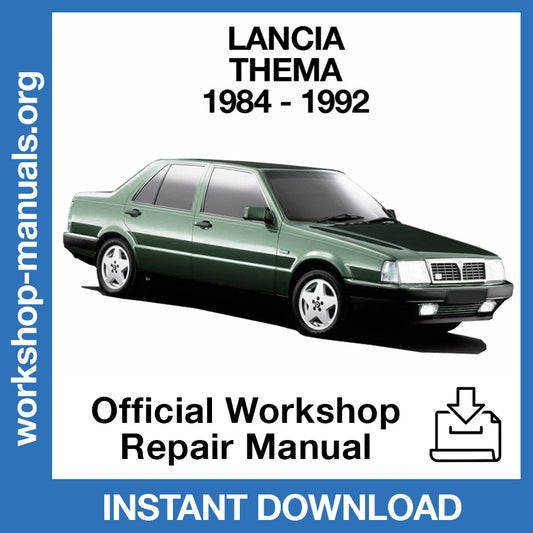 Lancia Thema (1984-1992) Official Workshop Repair Manual