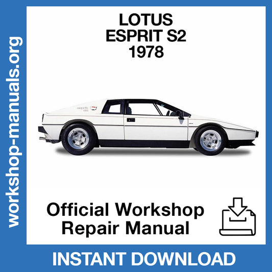Lotus Esprit S2 (1978) Official Workshop Repair Manual